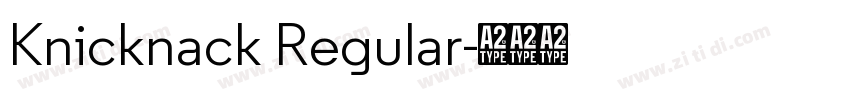 Knicknack Regular字体转换